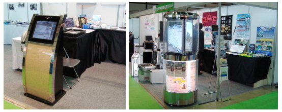 デジタルサイネージ(電子看板)機器展示